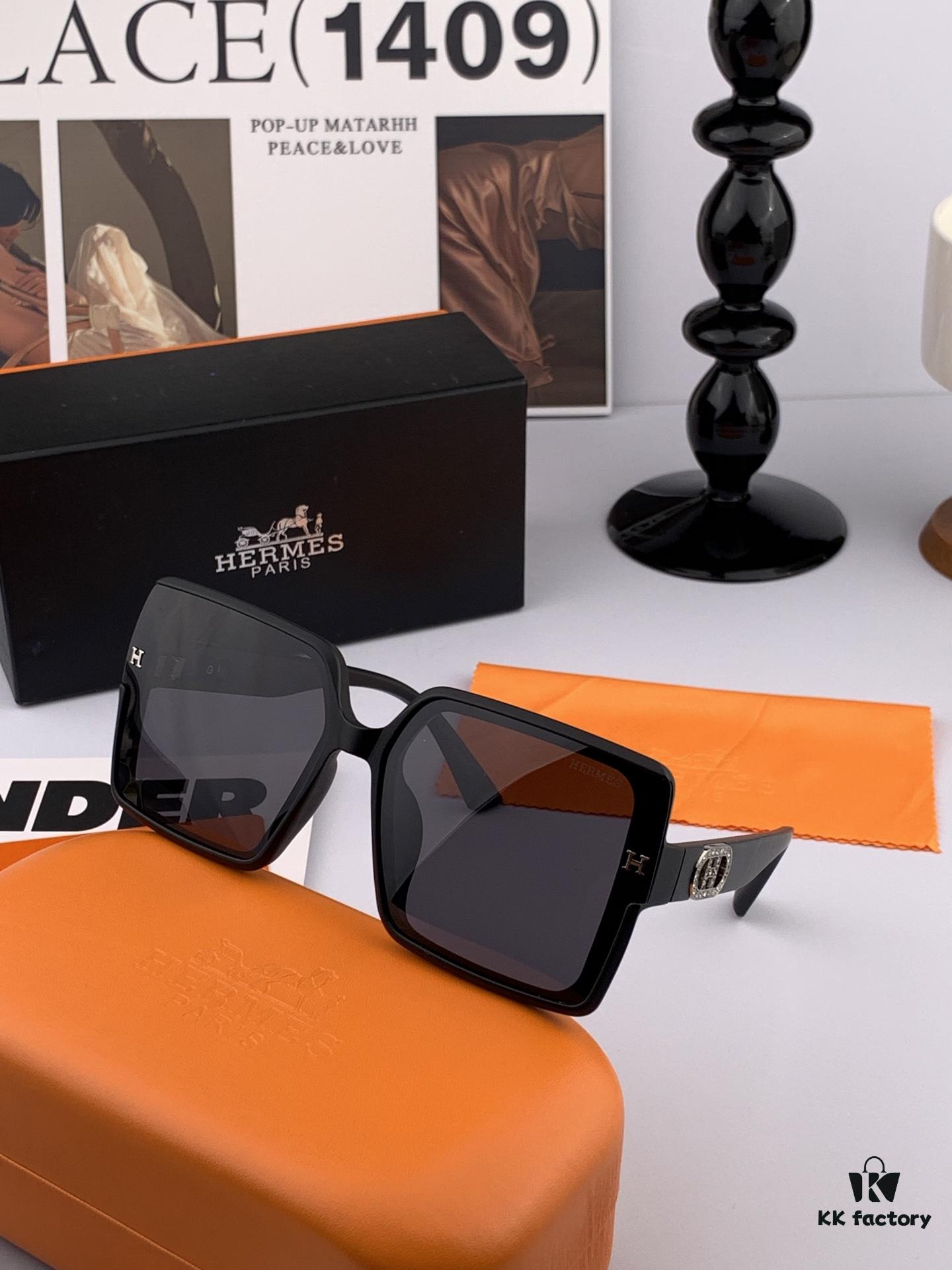 Polarized Series Sunglasses HERMES Original Release H6107 Luxury Square Frame Sunglasses