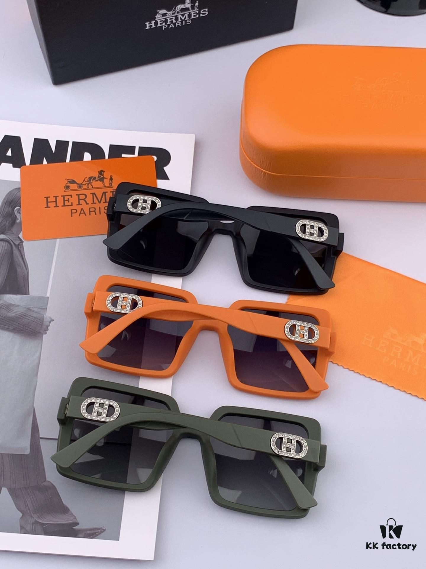 Polarized Series Sunglasses HERMES Original Release H6107 Luxury Square Frame Sunglasses