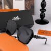 HERMES Spring 2025 New Arrival Original Luxury Square Sunglasses H1245