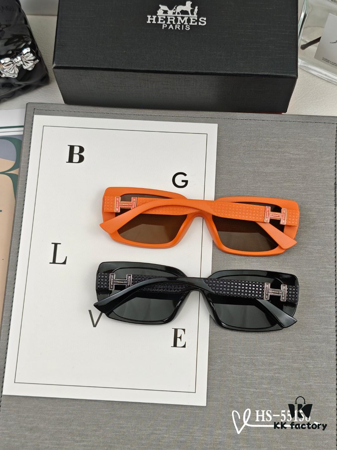 Hermès | New Model Sunglasses with Polarized Lenses, Lightweight TR90 Frame, UV & Glare Protection, Ideal for Travel and Driving