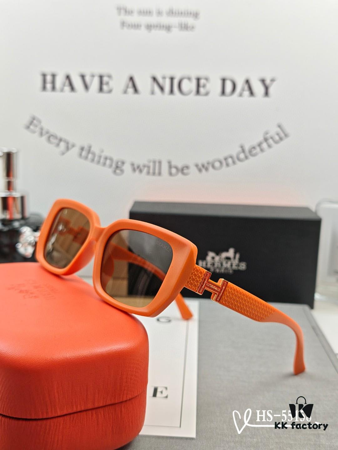 Hermès | New Model Sunglasses with Polarized Lenses, Lightweight TR90 Frame, UV & Glare Protection, Ideal for Travel and Driving