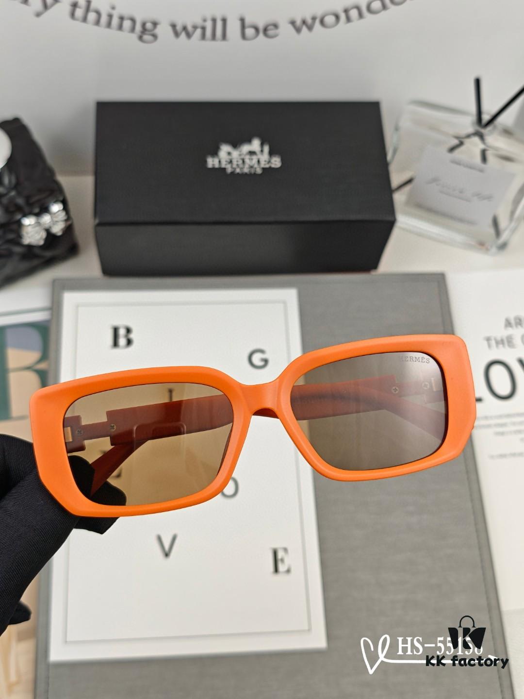 Hermès | New Model Sunglasses with Polarized Lenses, Lightweight TR90 Frame, UV & Glare Protection, Ideal for Travel and Driving