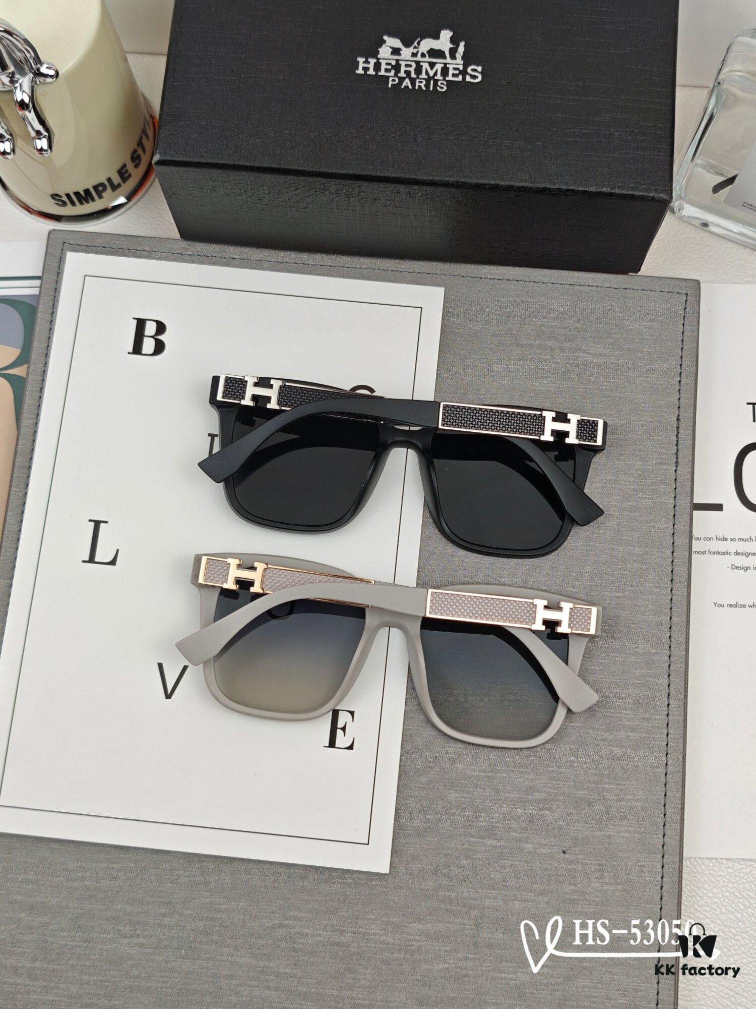 Hermès | New Model 53050 TR90 Frame Sunglasses with Polarized Lenses, Lightweight and Comfortable for Travel and Driving