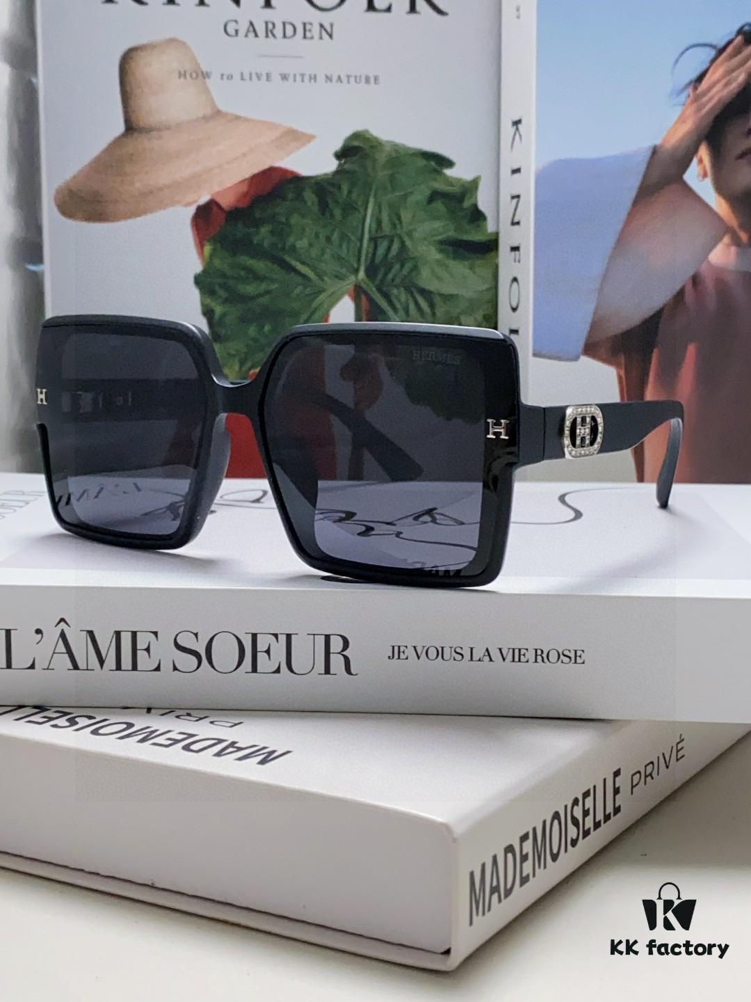 Hermes Women's Polarized Sunglasses 2025 New Arrival Premium UV Protection Anti-UV Eyewear Slimming Effect