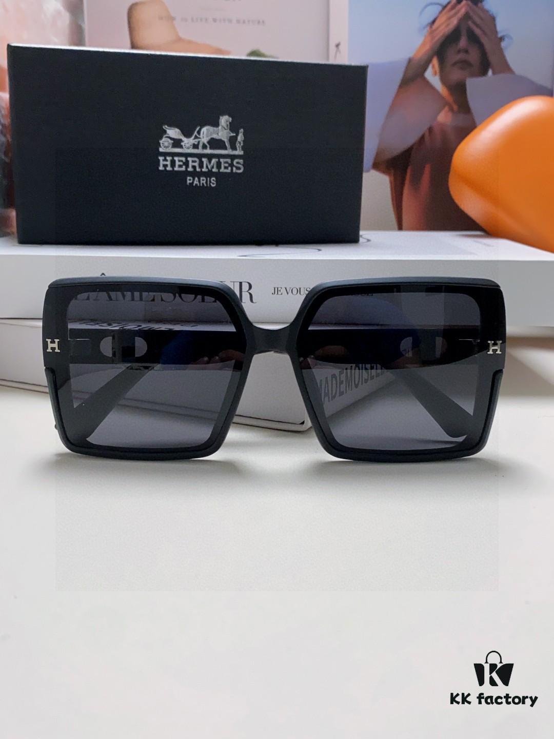 Hermes Women's Polarized Sunglasses 2025 New Arrival Premium UV Protection Anti-UV Eyewear Slimming Effect