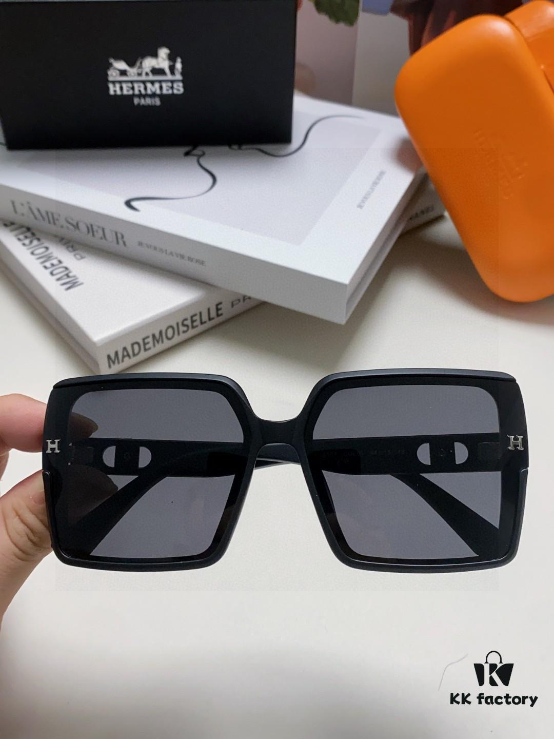 Hermes Women's Polarized Sunglasses 2025 New Arrival Premium UV Protection Anti-UV Eyewear Slimming Effect