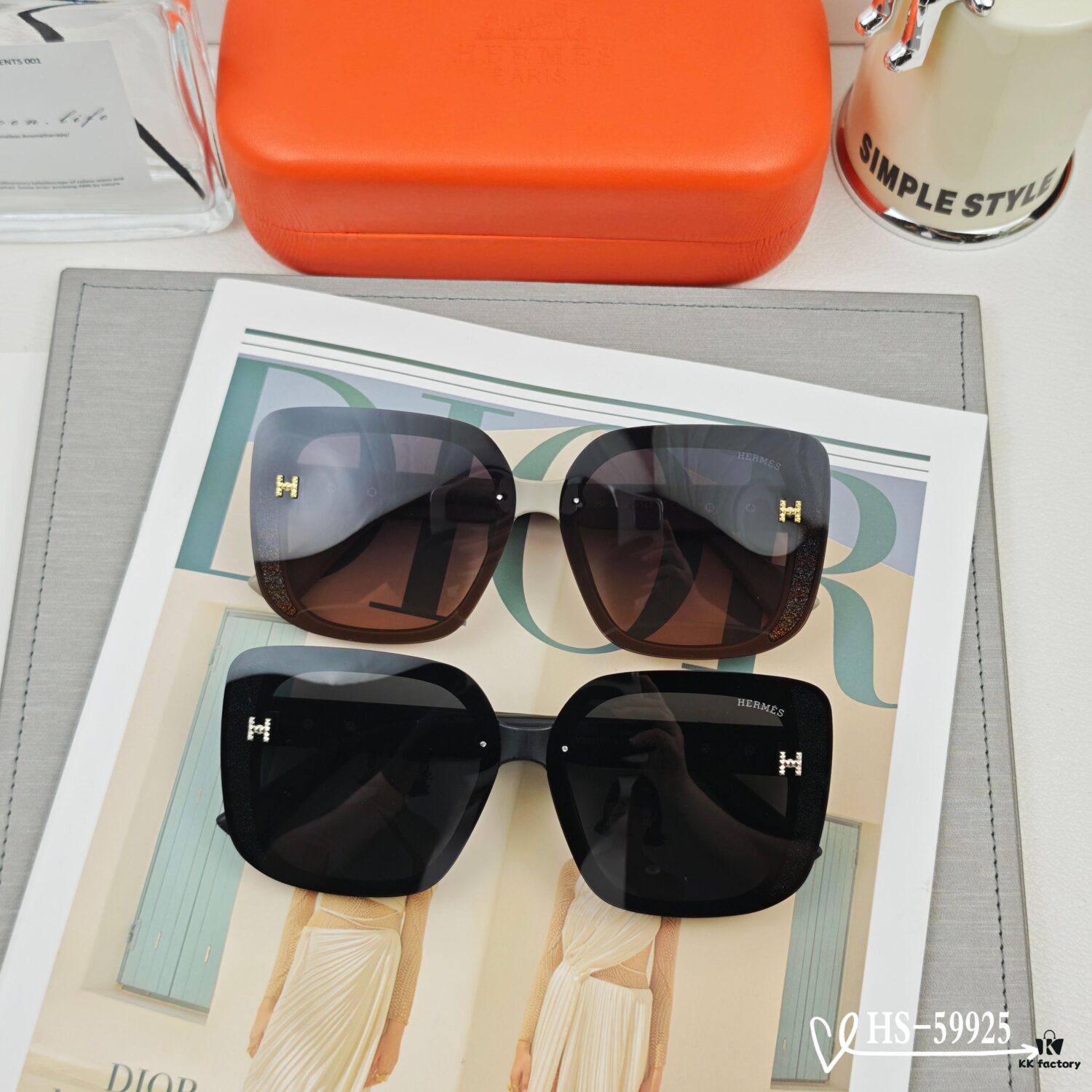 Hermès | New Model 59925 TR90 Frame Lightweight Polarized Sunglasses with Polaroid Lens for Travel and Fashion