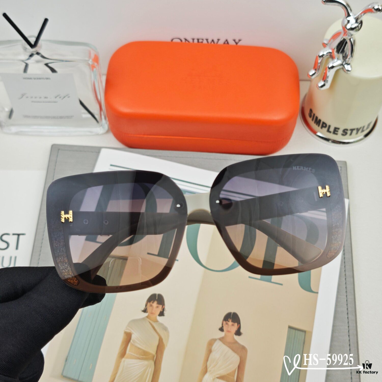 Hermès | New Model 59925 TR90 Frame Lightweight Polarized Sunglasses with Polaroid Lens for Travel and Fashion