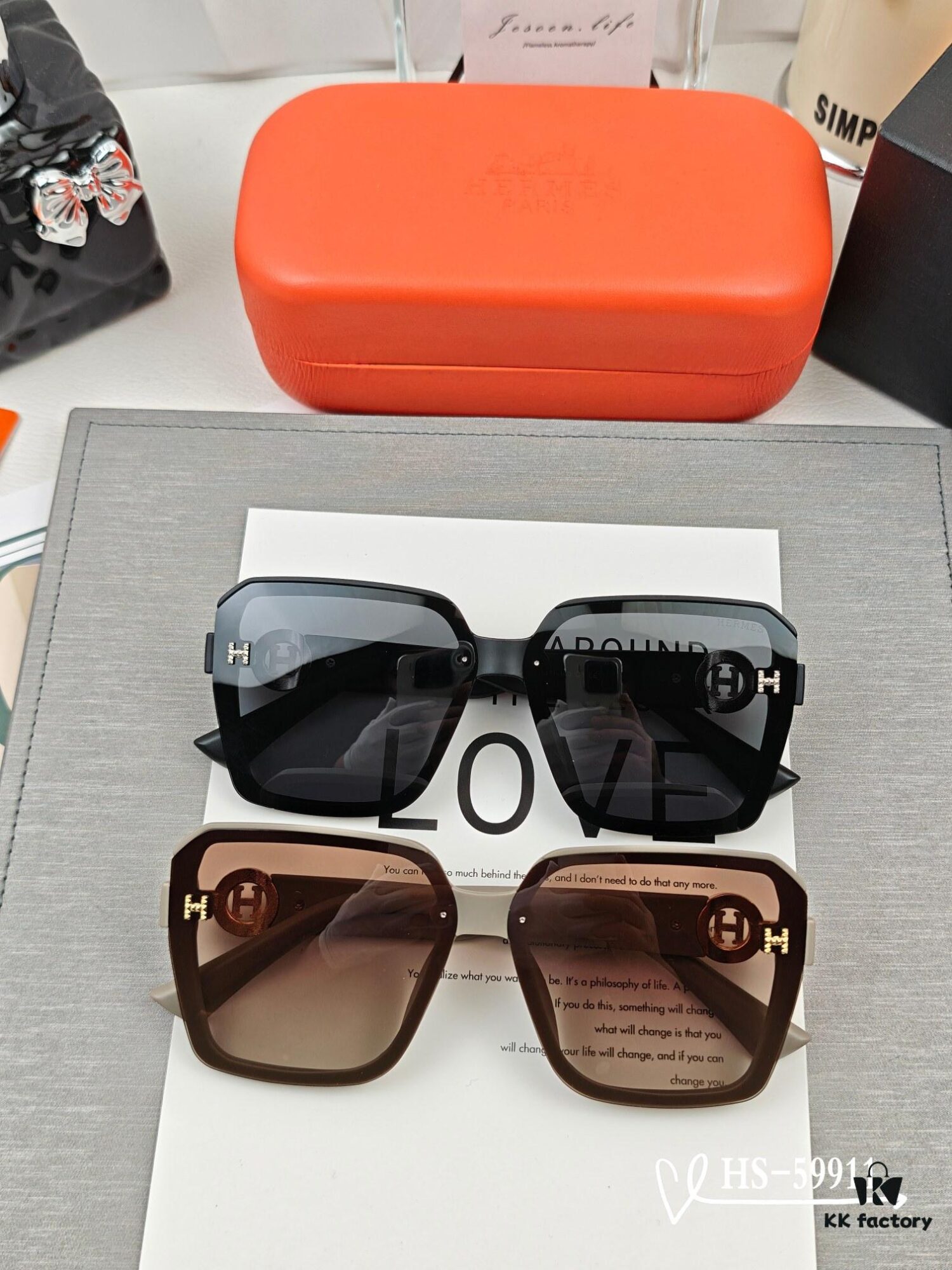 Hermes - HERMES, New Model Sunglasses with Polarized Lenses, Lightweight TR90 Frame, Ideal for Travel and Driving, Fashionable Sun Protection Eyewear