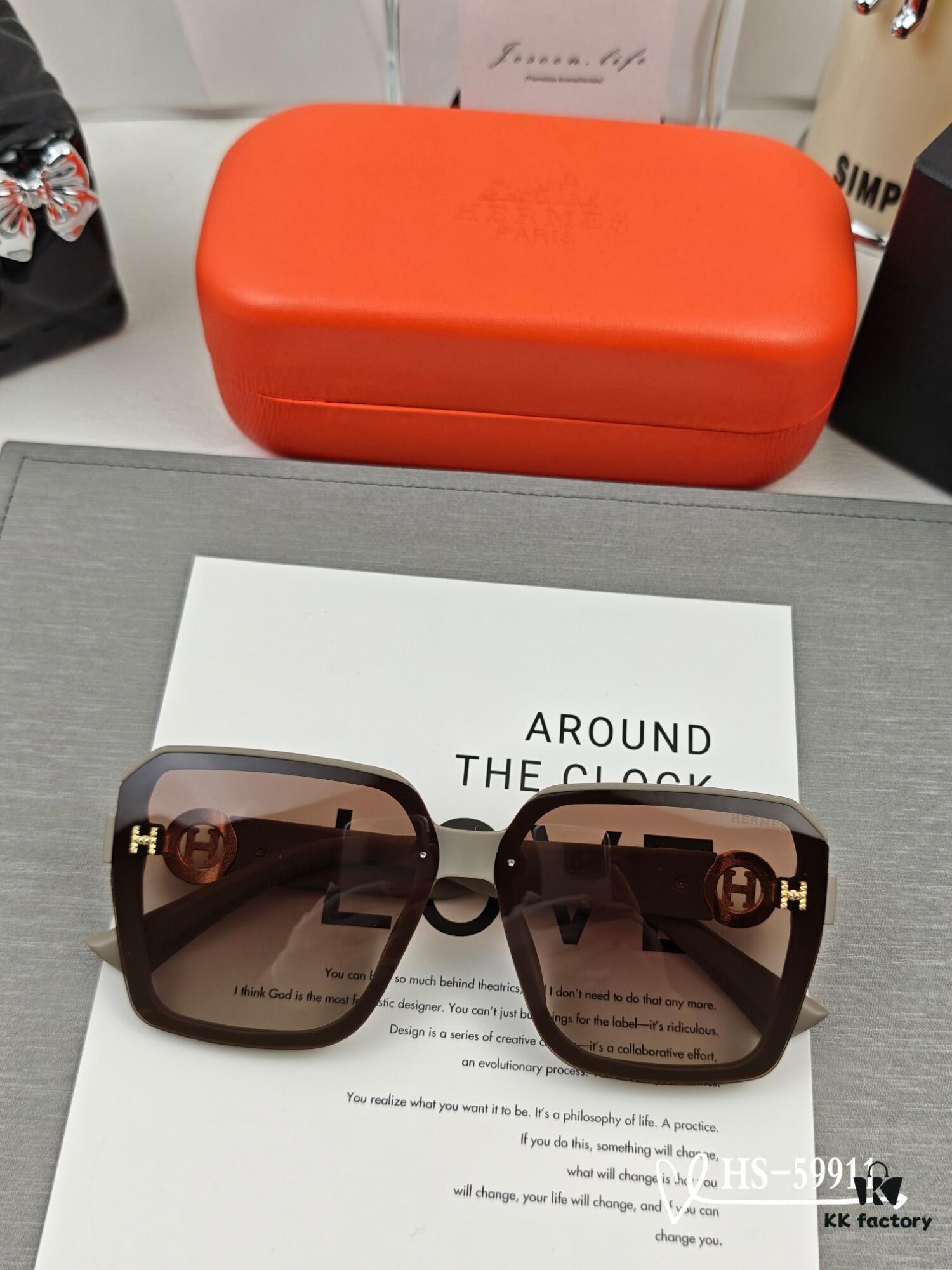 Hermes - HERMES, New Model Sunglasses with Polarized Lenses, Lightweight TR90 Frame, Ideal for Travel and Driving, Fashionable Sun Protection Eyewear