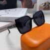 Hermes 2024 New Women's Square Oversized Sunglasses for Round Faces, Slimming UV Protection Sunglasses with Premium Look, Ideal for Travel and Sun Protection