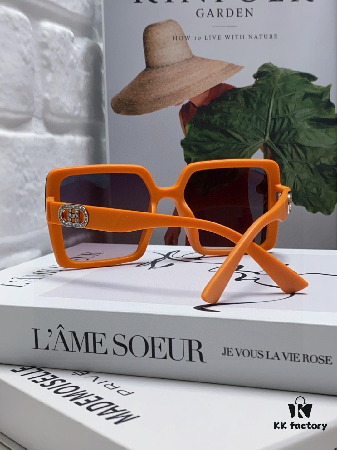 Hermes Women's Polarized Sunglasses 2024 New Arrival High-End UV Protection Sunglasses Slimming Face Design