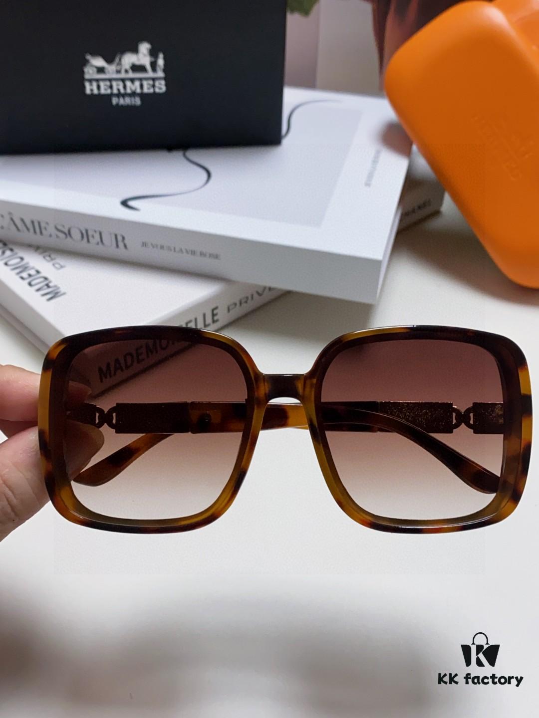 Hermes 2024 New Arrival Women's Sunglasses, Polarized Oversized Round Square UV Protection Driving Sunglasses for Women