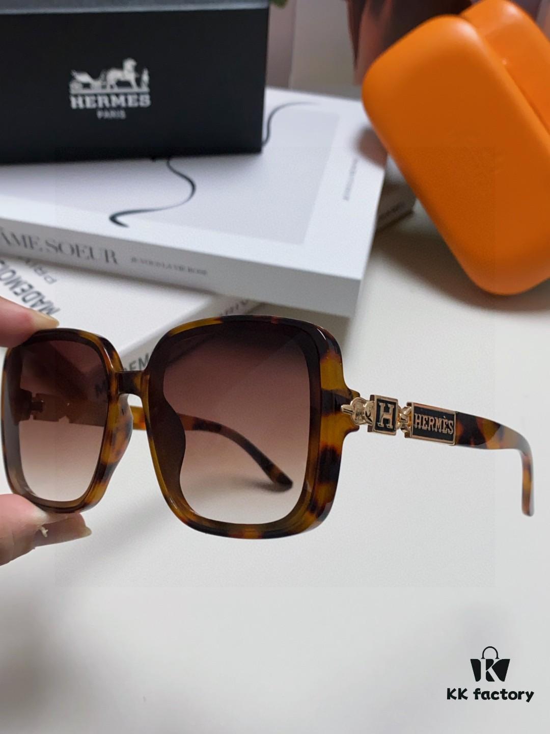 Hermes 2024 New Arrival Women's Sunglasses, Polarized Oversized Round Square UV Protection Driving Sunglasses for Women