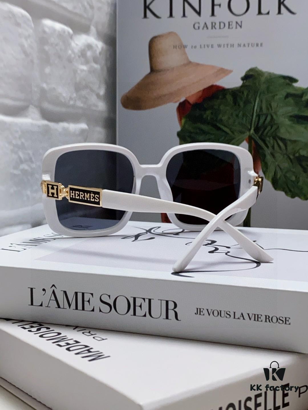 Hermes 2024 New Arrival Women's Oversized Round Square Sunglasses, Polarized UV Protection Driving Sunglasses for Women