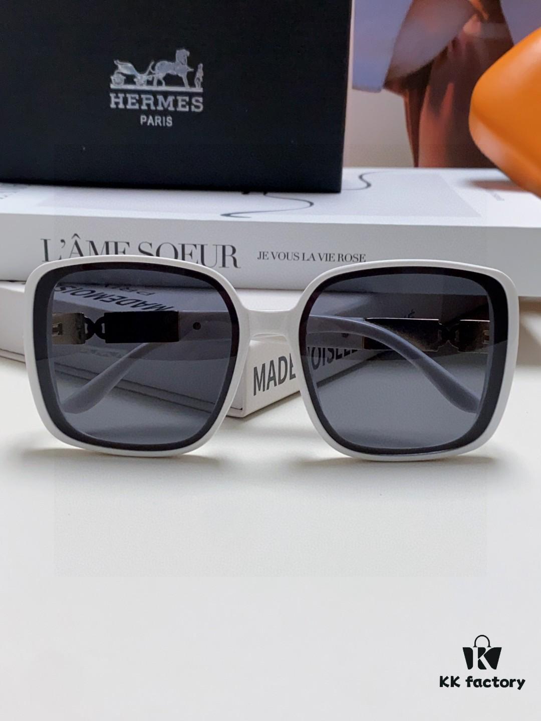 Hermes 2024 New Arrival Women's Oversized Round Square Sunglasses, Polarized UV Protection Driving Sunglasses for Women