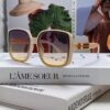 Hermes 2024 New Arrival Women's Sunglasses, Polarized Driving Glasses, Large Round Square Frame, UV Protection, Face-Framing Sun Protection