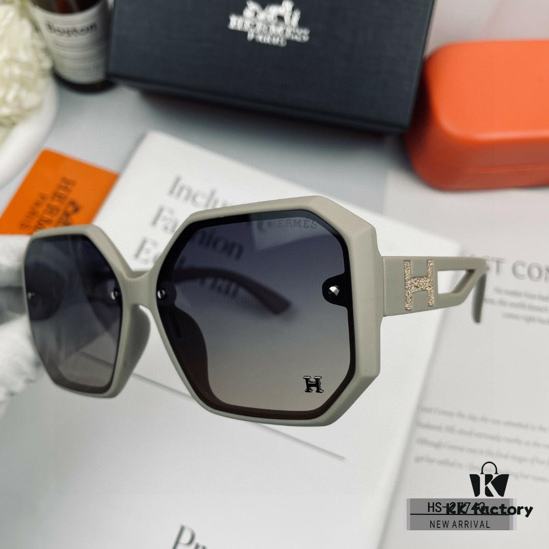 Hermès - HERMES | New 2024 Polarized Sunglasses with TR90 Frame and Polycarbonate Lenses, Lightweight and Comfortable, Ideal for Travel and Fashion, UV Protection, 3 Colors Available