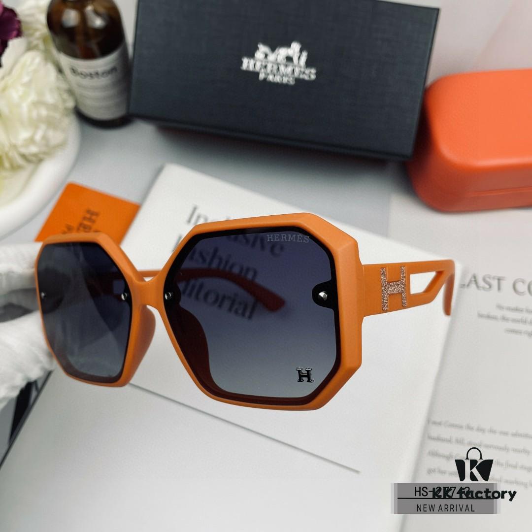 Hermès - HERMES | New 2024 Polarized Sunglasses with TR90 Frame and Polycarbonate Lenses, Lightweight and Comfortable, Ideal for Travel and Fashion, UV Protection, 3 Colors Available