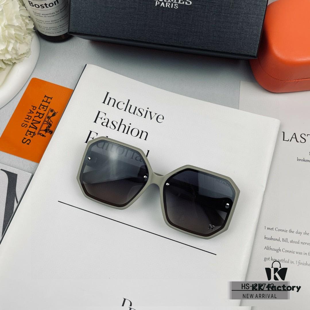 Hermès - HERMES | New 2024 Polarized Sunglasses with TR90 Frame and Polycarbonate Lenses, Lightweight and Comfortable, Ideal for Travel and Fashion, UV Protection, 3 Colors Available
