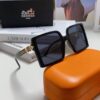 Hermes 2024 New Arrival High-End Stylish Oversized Square Frame Society Lady Sunglasses for Women, Trendy Large Round Face Sun Protection Shades