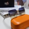 Hermes 2024 New Arrival Frameless Square Beach Sunglasses UV Protection Stylish Face-Framing Sun Protection Driving Glasses Unisex