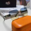 Hermes 2024 New Arrival Unframed Square Sunglasses, UV Protection Beach Sun Glasses with Premium Look, Slimming Design for Face, Unisex Driving Shades