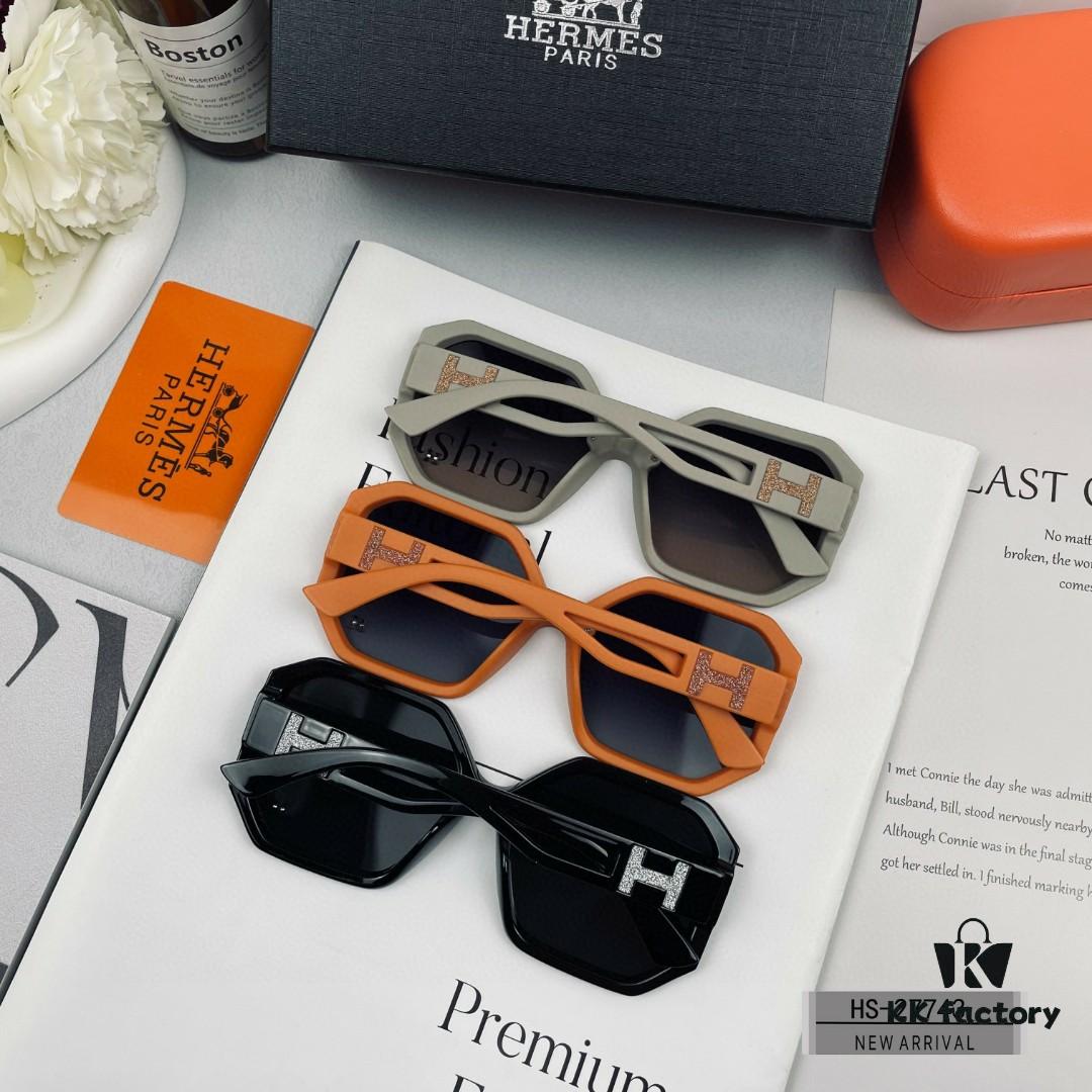Hermès - Polarized Sunglasses with POLAROID Resin Lenses, Lightweight TR90 Frame, 2024 New Arrival, Fashionable Unisex Design for Travel and Daily Wear – Model: 27743