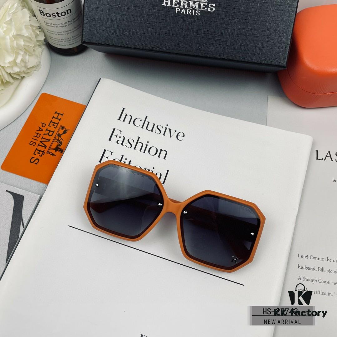 Hermès - Polarized Sunglasses with POLAROID Resin Lenses, Lightweight TR90 Frame, 2024 New Arrival, Fashionable Unisex Design for Travel and Daily Wear – Model: 27743