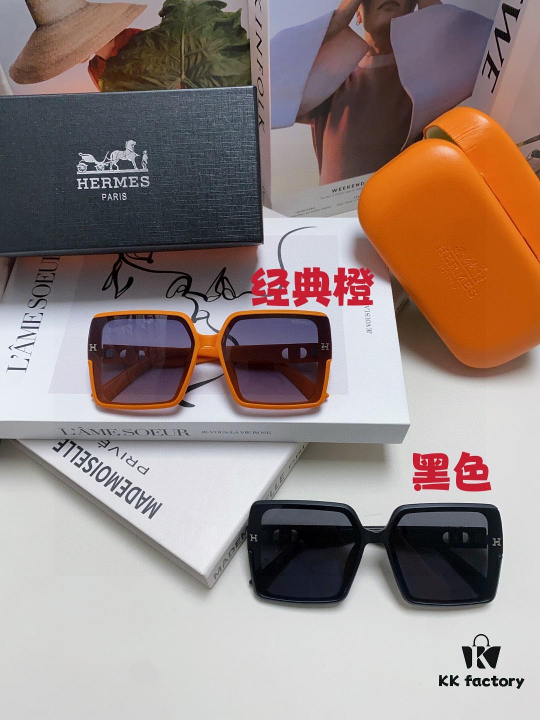 Hermes Polarized Sunglasses for Women 2024 New Arrival High-End UV Protection Sun Glasses Slimming Effect