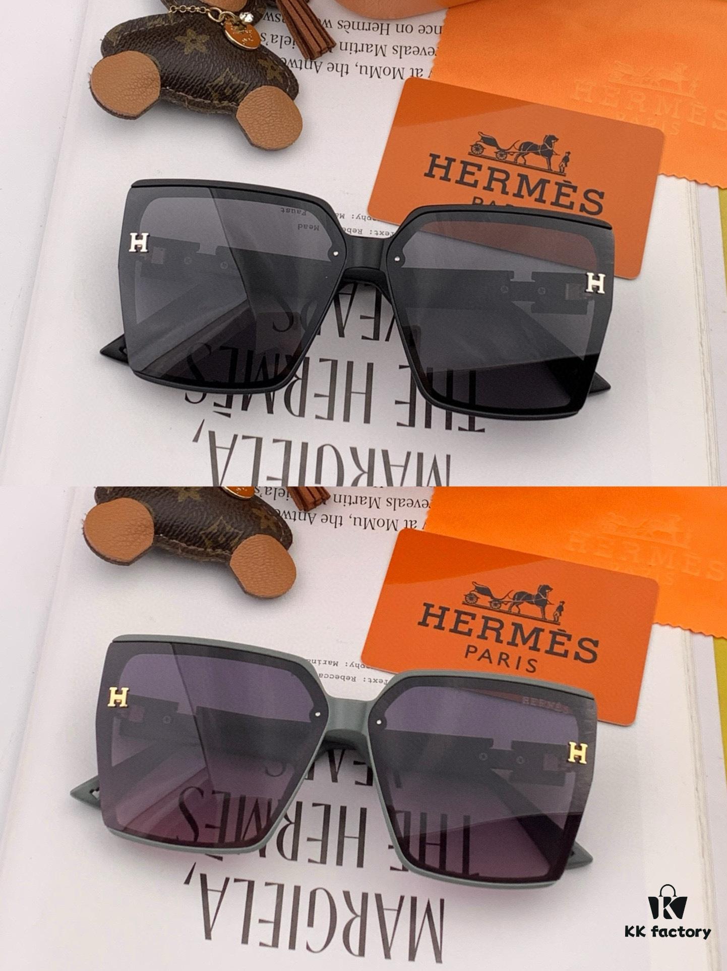 HERMES 2024 Spring New Arrival Original Release Famous Internet Sensation Ultra-Hot Selling Classic Luxury Square Sunglasses