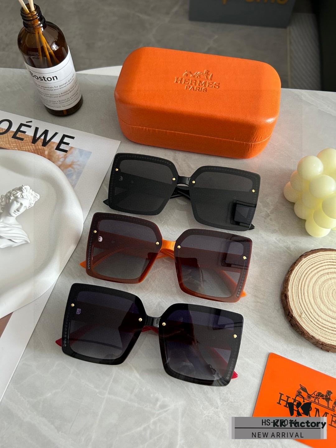 Hermes - New Model Sunglasses with Polarized Lenses, Lightweight TR90 Frame, UV Protection, Fashionable Travel Essential for Driving and Outdoor Use, 3 Colors Available