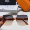 Hermes 2024 New Unisex Frameless Square Sunglasses with UV Protection, Stylish and Face-Framing for Driving and Beach Wear