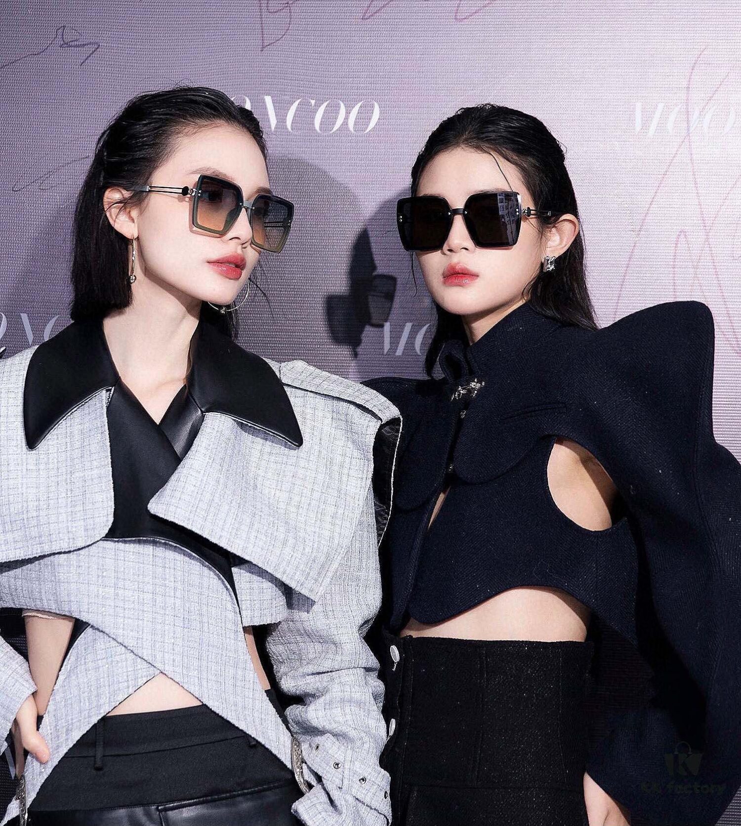 HERMES 2024 Spring New Arrival Original Shipment Fashion Square Sunglasses Luxury Brand High-Quality Authentic H1605