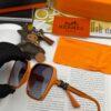 HERMES 2024 Spring New Arrival Original Release Famous Internet Celebrity Ultra Hot Selling Classic Luxury Square Frame Sunglasses