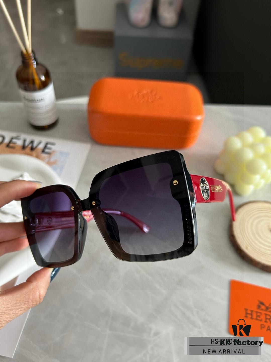 Hermes - New Model Sunglasses with Polarized Lenses, Lightweight TR90 Frame, UV Protection, Fashionable Travel Essential for Driving and Outdoor Use, 3 Colors Available