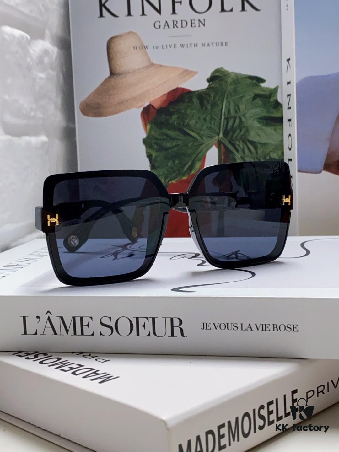 HERMES 2024 New Arrival Popular Fashion H Sunglasses for Women UV Protection Driver Glasses Stylish White Sunglasses