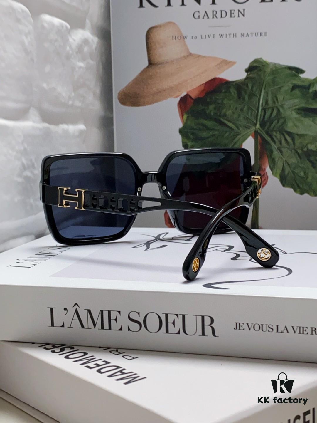 HERMES 2024 New Arrival Popular Fashion H Sunglasses for Women UV Protection Driver Glasses Stylish White Sunglasses