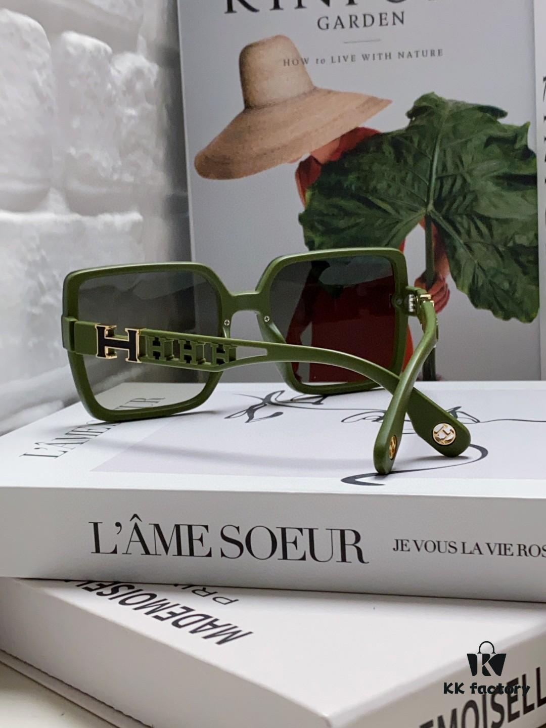 HERMES 2024 New Arrival Popular Fashion H Sunglasses for Women UV Protection Driver's Glasses Trendy White Driving Sunglasses Stylish HHH Eyewear