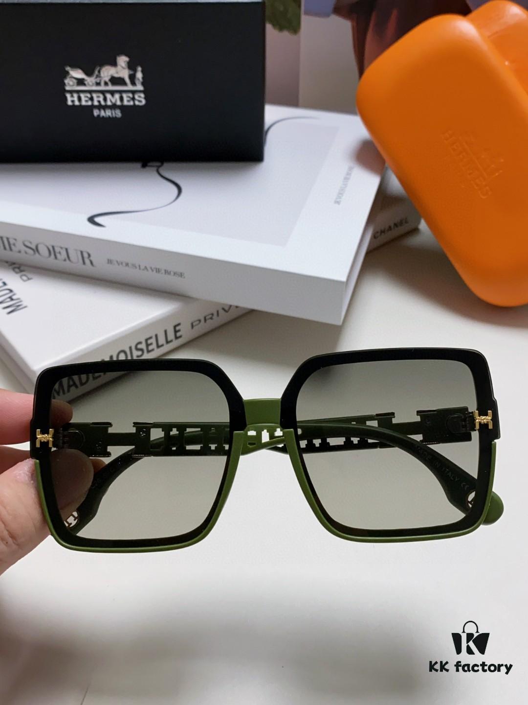 HERMES 2024 New Arrival Popular Fashion H Sunglasses for Women UV Protection Driver's Glasses Trendy White Driving Sunglasses Stylish HHH Eyewear