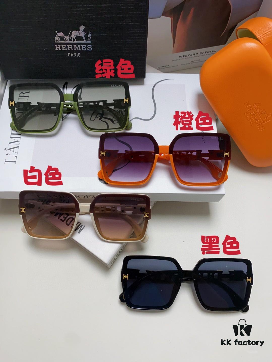 HERMES 2024 New Arrival Popular Fashion H Sunglasses for Women UV Protection Driver's Glasses Trendy White Driving Sunglasses Stylish HHH Eyewear