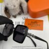 HERMES 2024 Spring New Arrival Original Release Famous Internet Influencer Ultra-Hot Blue Classic Luxury Fashion Square Sunglasses
