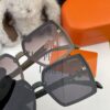 HERMES 2024 Spring New Arrival Original Release Famous Internet Influencer Ultra-Hot Blue Classic Luxury Fashion Square Sunglasses