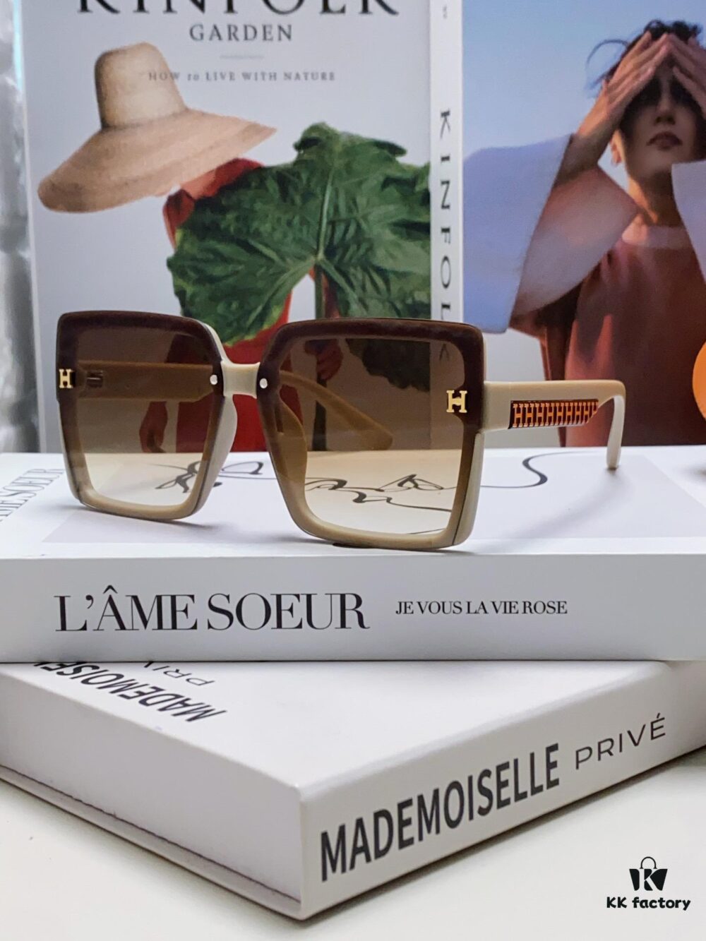 Hermes 2024 New Korean-Style Square Women's Sunglasses, Retro Fashion Minimalist Polarized Sunglasses, Unisex Eyewear