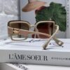 HERMES Hermès Women's Sunglasses UV Protection Oversized Round Frame Vintage Style Slimming Sunglasses 2024 New Arrival