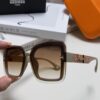 HERMES Hermès Women's Sunglasses UV Protection Oversized Round Frame Vintage Style Slimming Sunglasses 2024 New Arrival