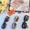 Hermes Korean-style Square Frame Minimalist Fashion Sunglasses for Women, Round Face Driving UV Protection Sun Glasses