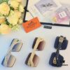 Hermes 2024 TikTok Popular Women's Fashionable Luxurious Frameless Cut-Out Oversized UV-Protective Sunglasses for Street Photography