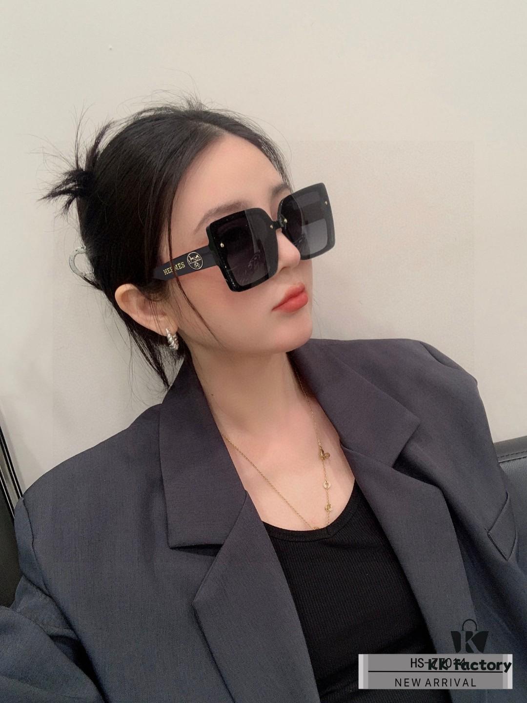 Hermès - New Arrival Sunglasses with Polarized Lenses, Lightweight TR90 Frame, UV Protection, Fashionable Design for Travel and Driving, 3 Colors Available