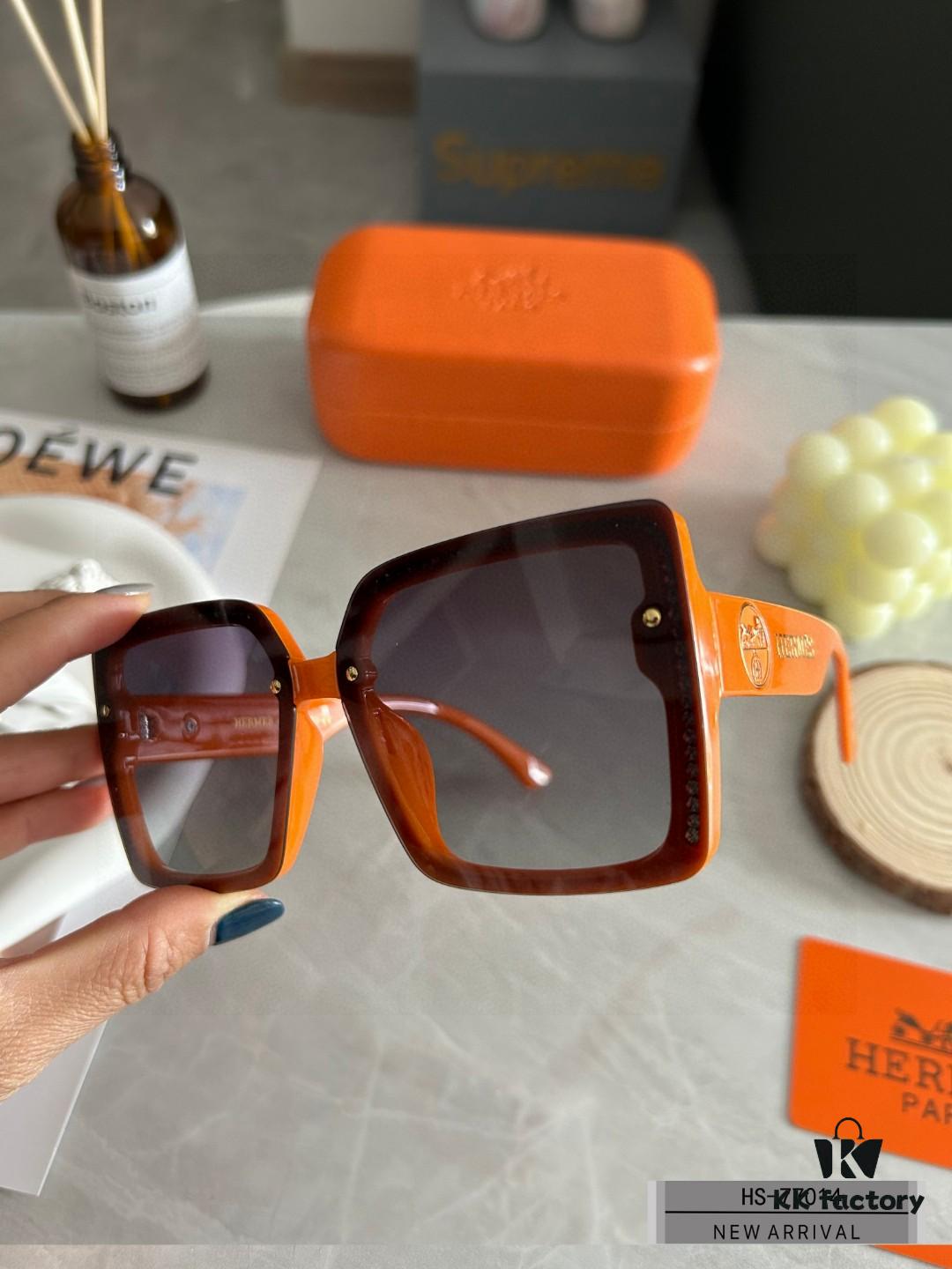 Hermès - New Arrival Sunglasses with Polarized Lenses, Lightweight TR90 Frame, UV Protection, Fashionable Design for Travel and Driving, 3 Colors Available